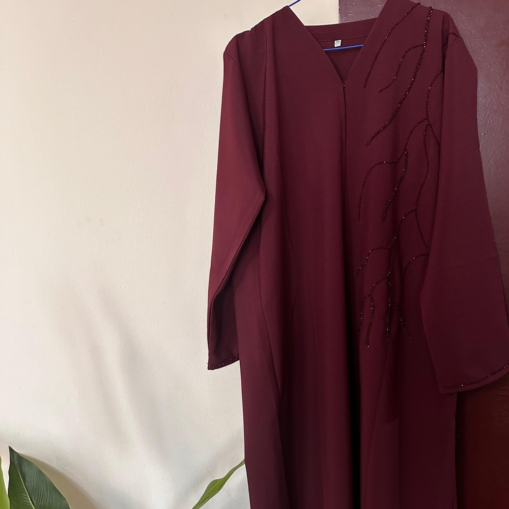 Elegant Long Sleeve brown Dubai Abaya